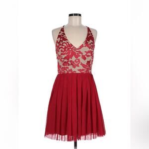 Nights by Teeze Me embroidered Jacquard fit and flare cocktail party dress, 13